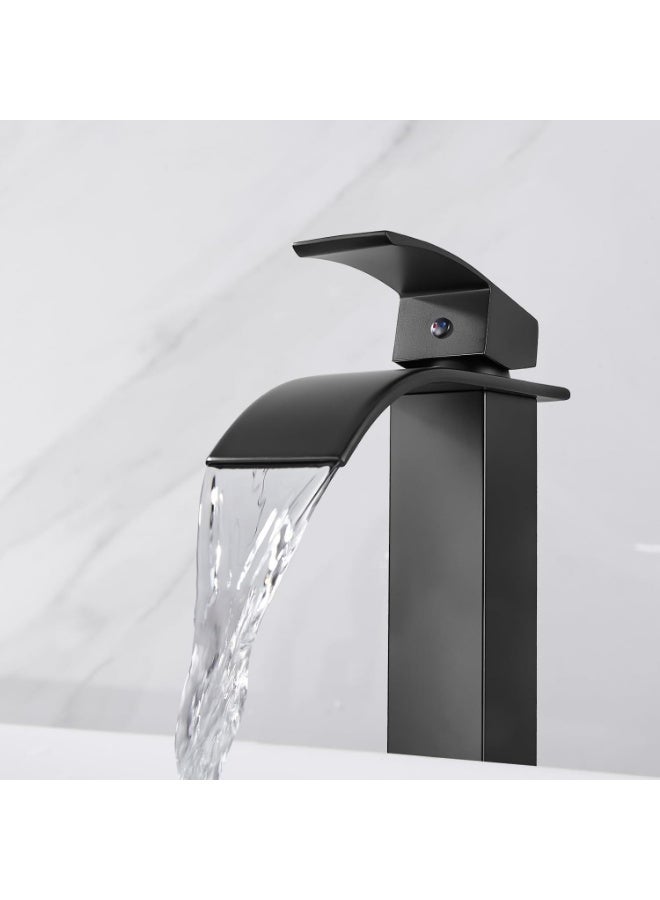 واي دي صنبور حوض حمام عصري بتصميم شلال، بمقبض واحد، يُثبت على سطح الحوض، مزود بفوهة عريضة، يوفر تدفقًا سلسًا للمياه، مناسب لأحواض الغسيل والحمامات، سهل التركيب. - Image 5